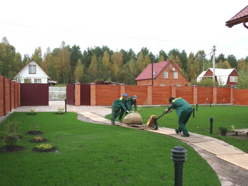 Создание «сада камней»