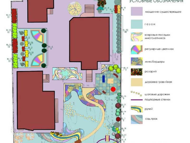 Генплан и план по кустарникам