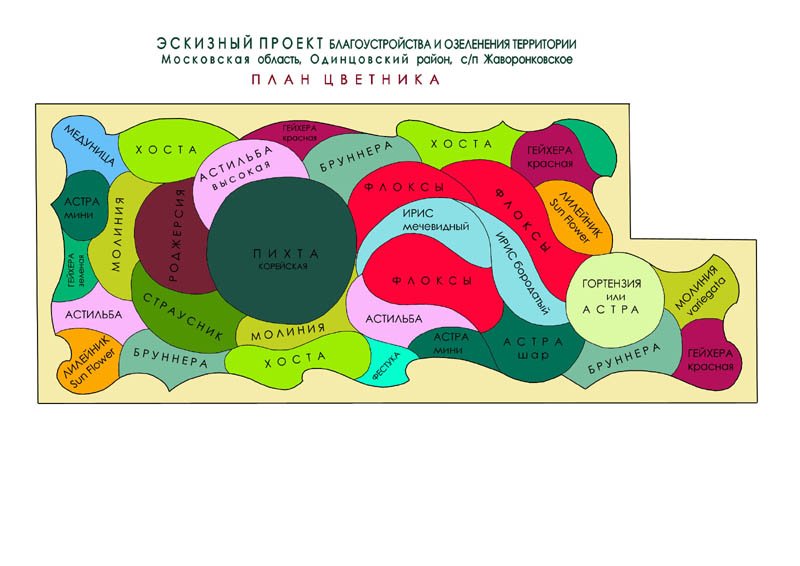 Цветник у выхода в сад