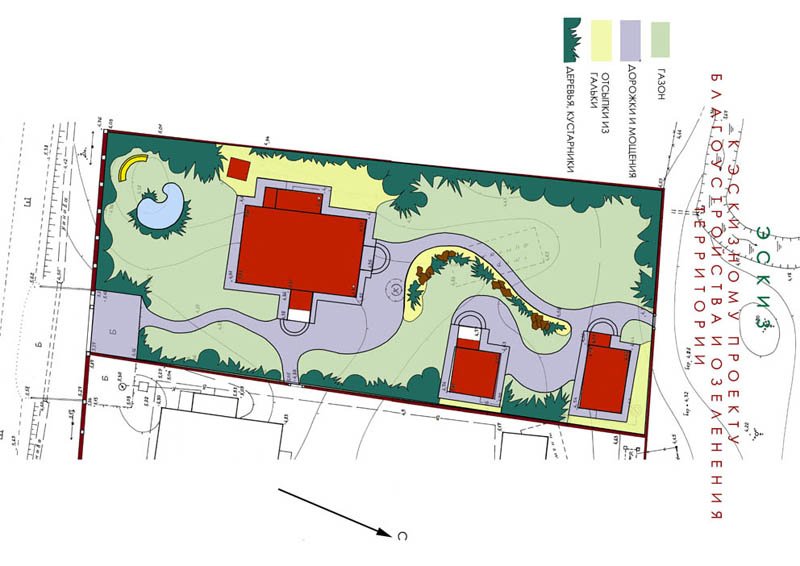 Эскиз к плану озеленения участка