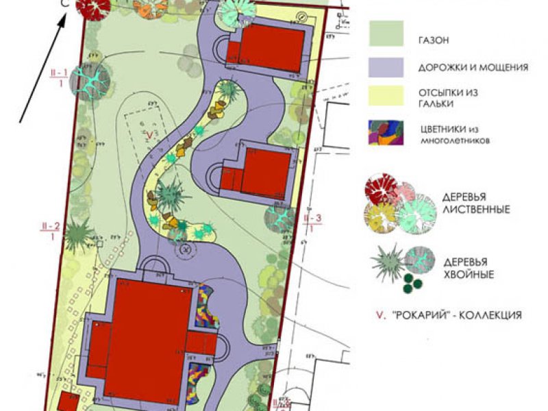 Генплан озеленения и дендроплан
